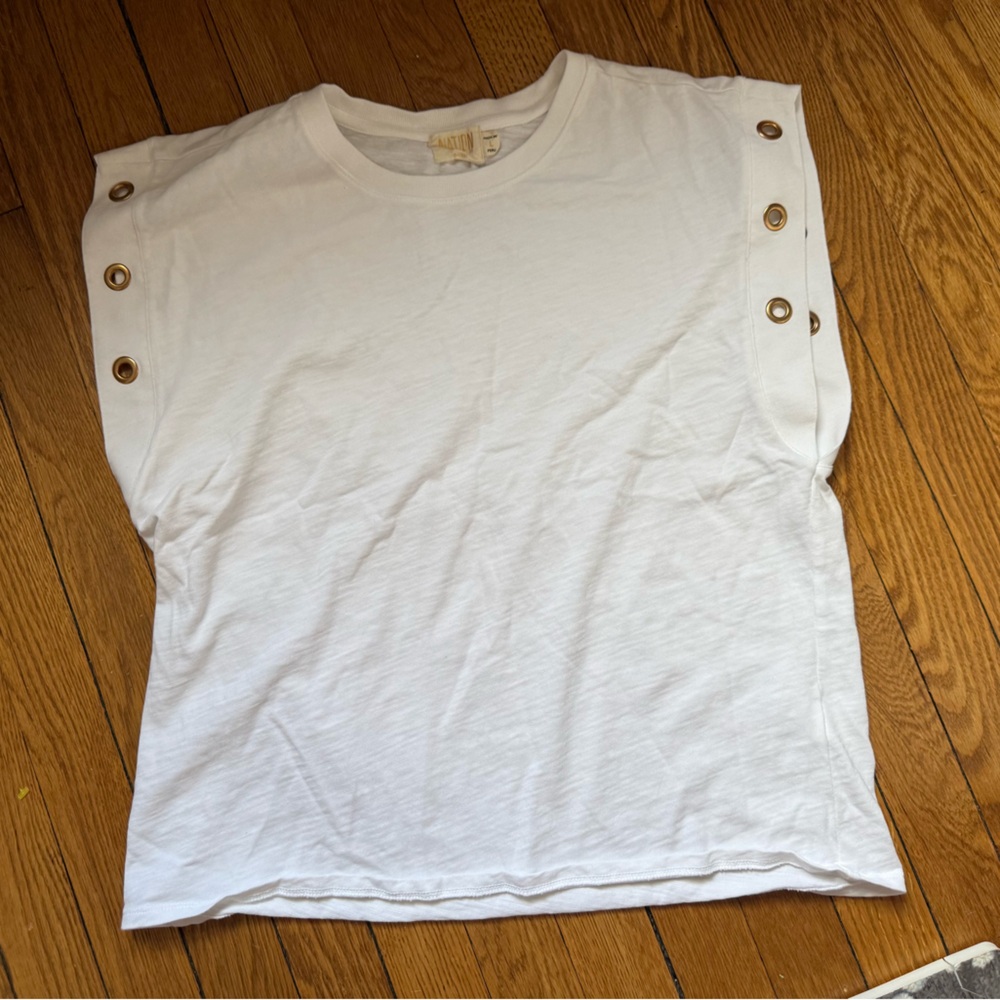 Nation LTD White Crewneck Tee - Size Large
